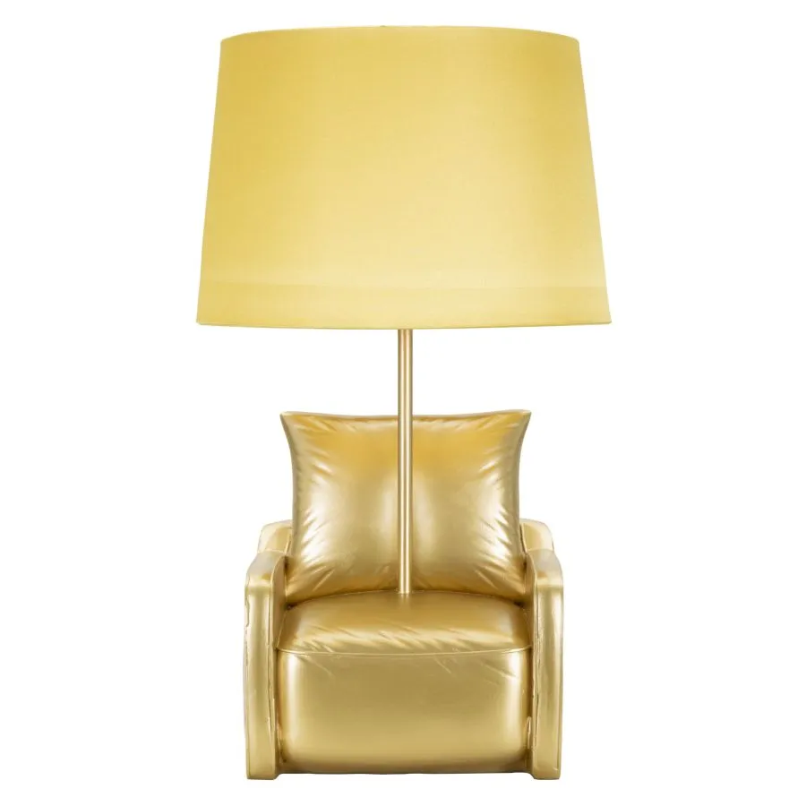 LAMPA NOCNA W STYLU MID-CENTURY ŻÓŁTA 26X46 cm